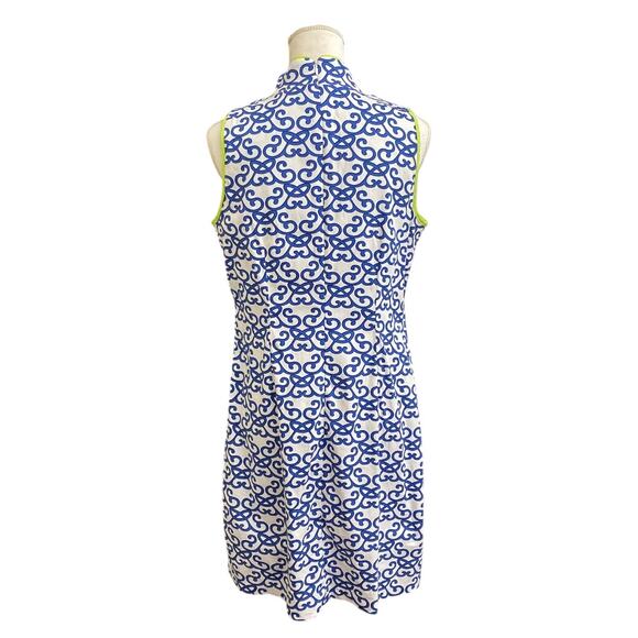 Sleeveless Dress Tunic Neckline Sheath Blue Green Golf Tennis 8 Vince Camuto GUC - Picture 4 of 10